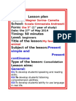 Lesson Plan Cls V Grad I