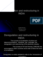 Deregulation and Restructuring in INDIA