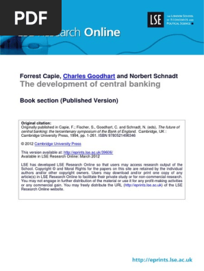 The Development Of Central Banking 28lsero29 Central