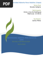 Guia de Análisis Para La Novela Calígine de Carlos Pérez 9 Oc