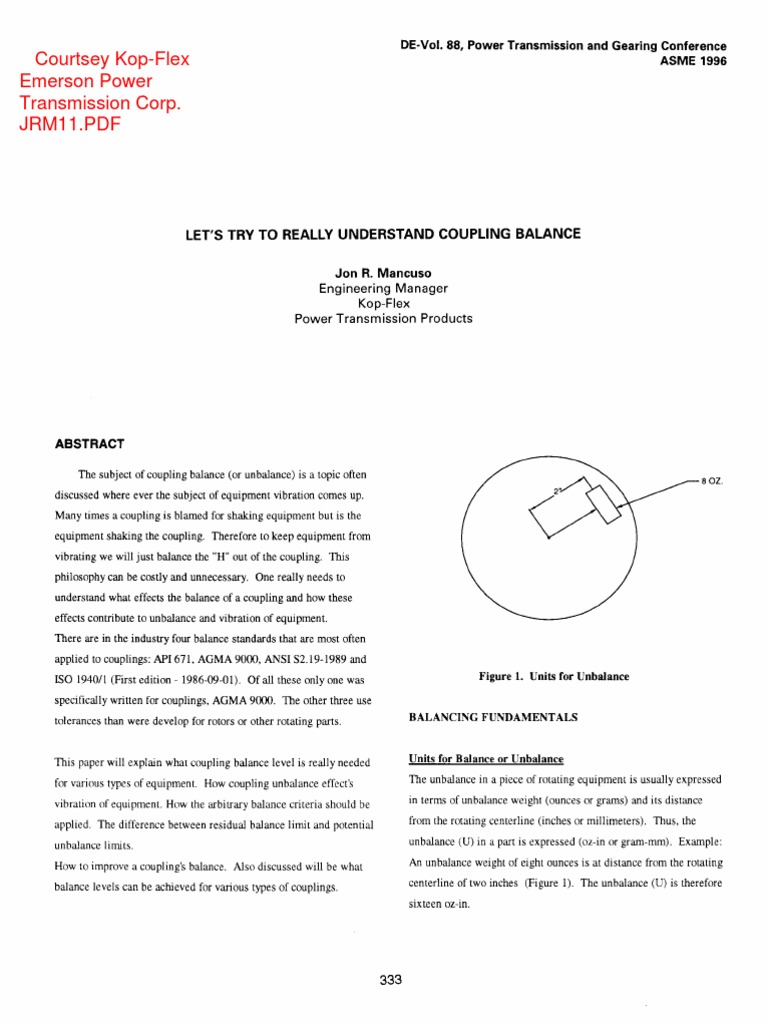 Lets Try To Really Understand Coupling Balance PDF Mechanical Engineering Manufactured Goods