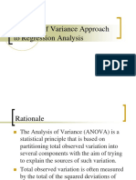 ANOVA Approach to Regression Analysis