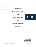 R12 - Integrating Oracle E-Business Tax With Oracle Receivables For Location Based Tax