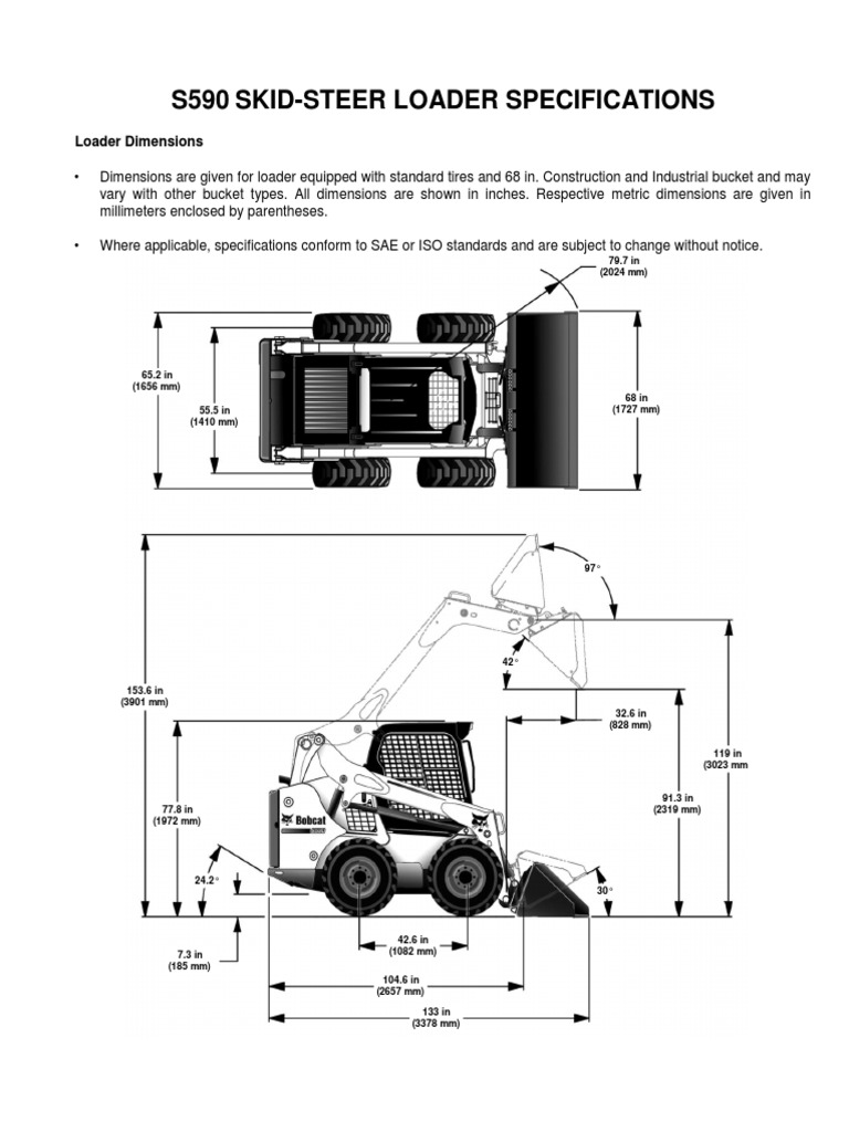 SkidSteer Loader Specifications