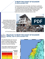 Magnitude 7.8 Near The Coast of Ecuador: Saturday, April 16, 2016 at 23:58:37 UTC