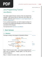 Java Basics - Java Programming Tutorial