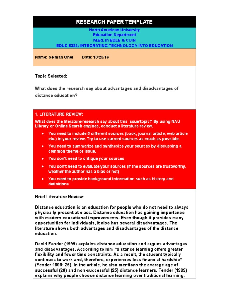 Advantages And Disadvantages Of Distance Education Pdf