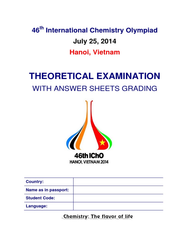 Soal Dan Penyelesaian IChO 46 PDF | PDF | Acid Dissociation Constant ...