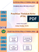 Penelitian Tindakan Kelas (PTK) : Fkip Matematika Unisda 2014 "Metodologi Penelitian"