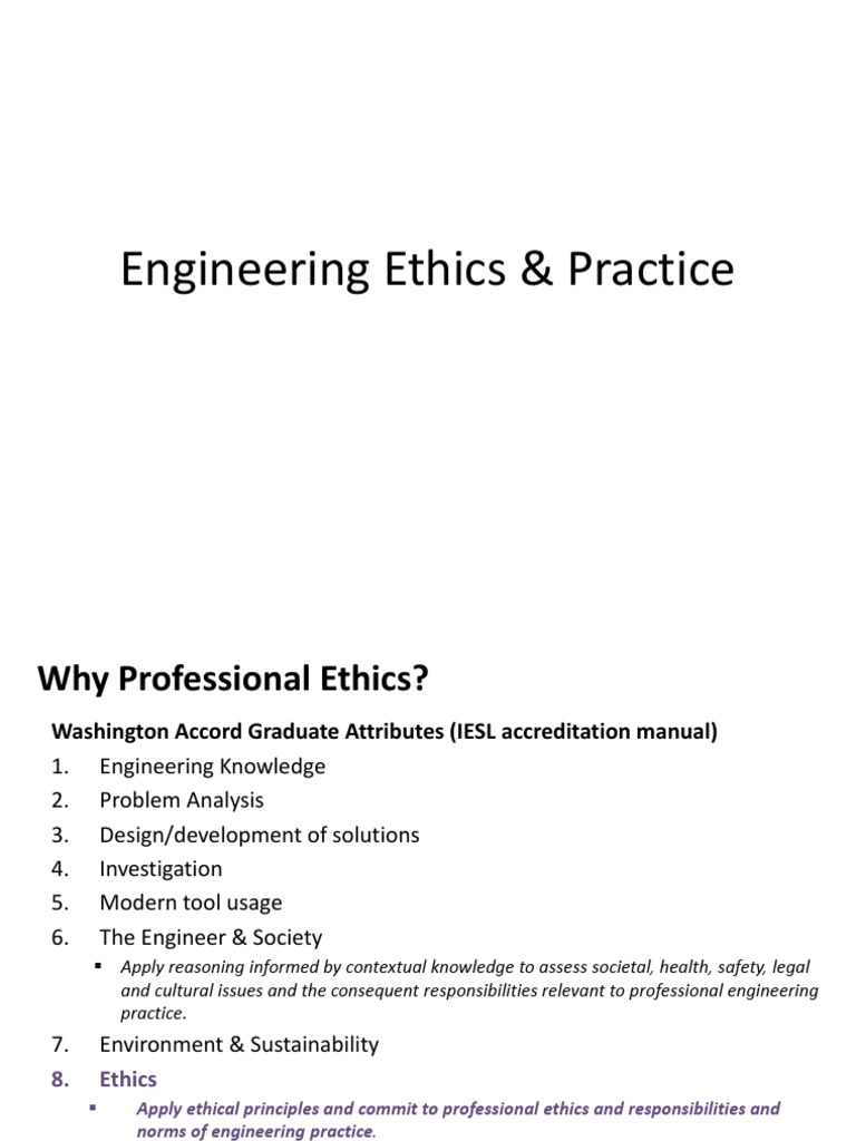 Engineering Ethics and Professional Standards | PDF | Engineer ...