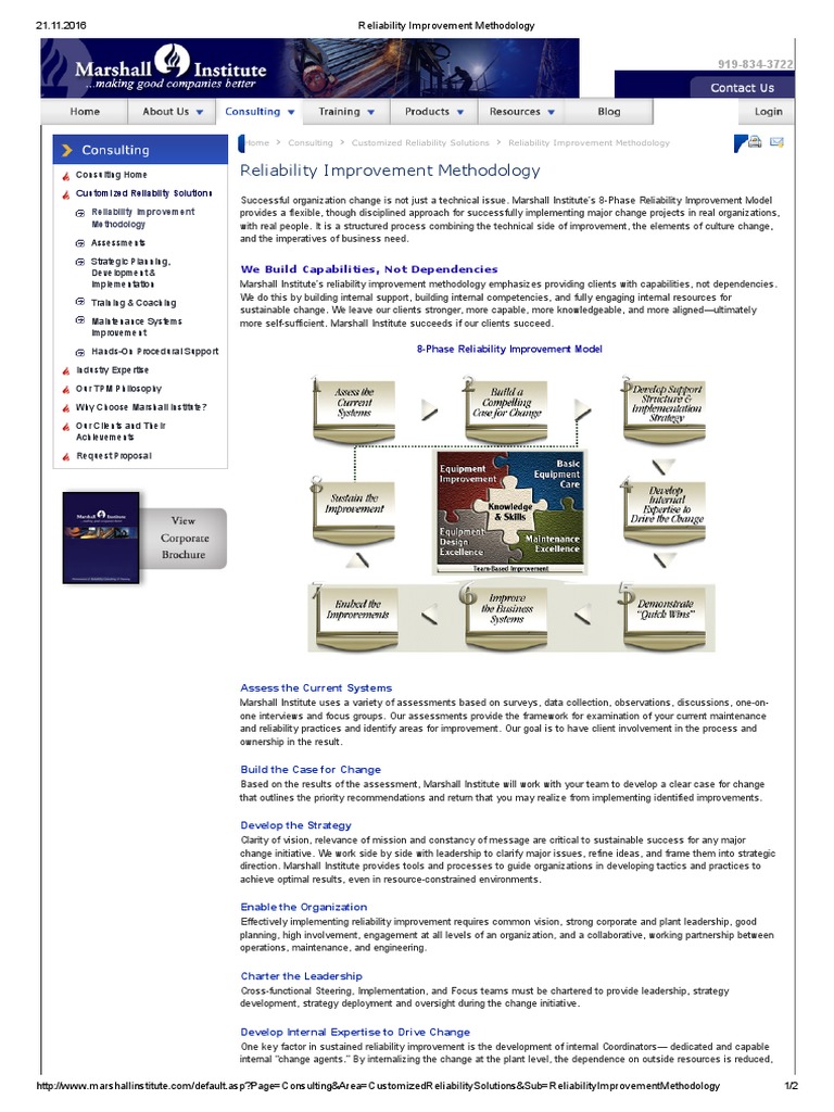 Reliability Improvement Methodology | PDF | Reliability Engineering ...