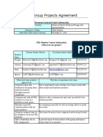 PBL Group Projects Agreement: Movement Analysis Project Information