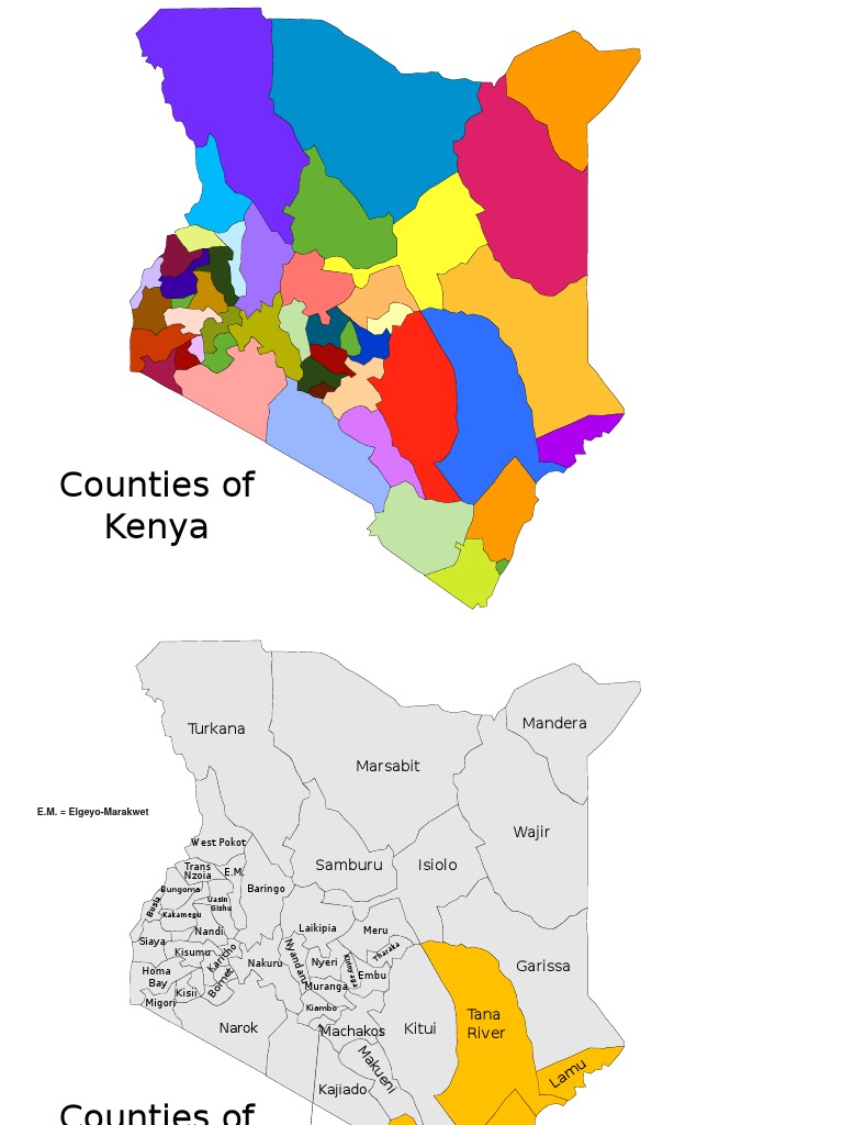 Customizable Maps Kenya Kenya Uganda