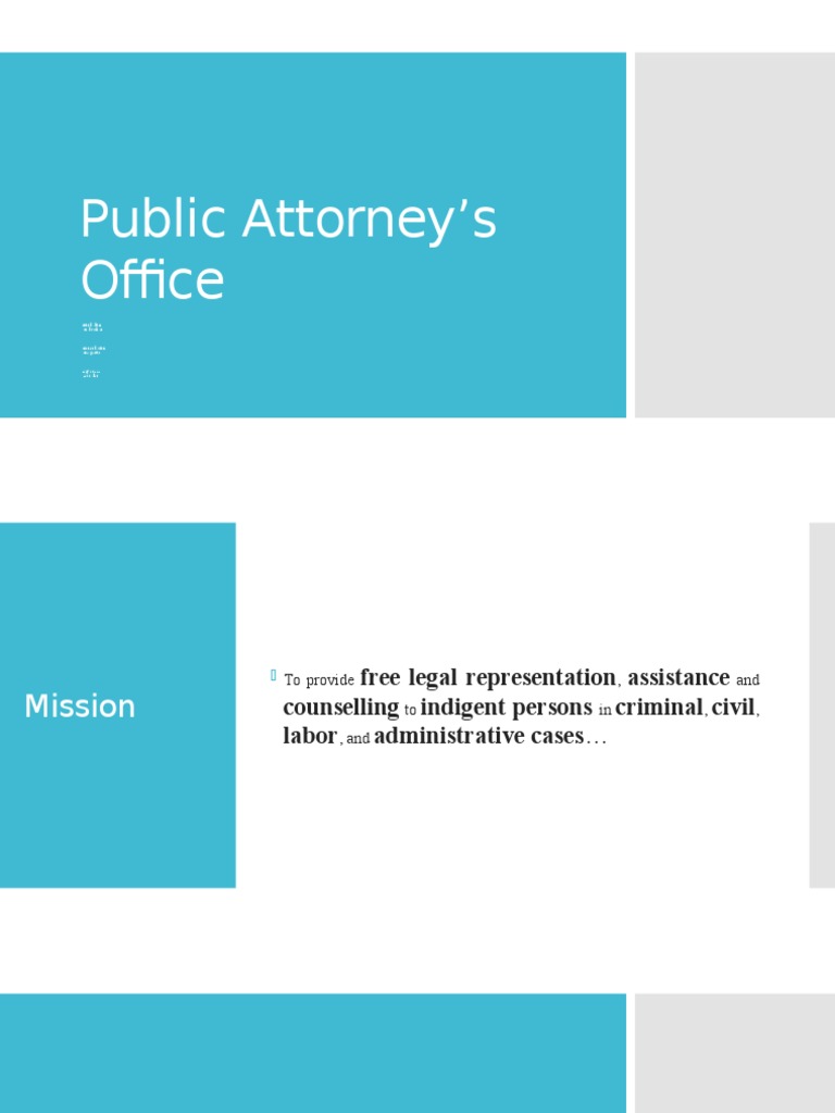 Public Attorney's Office PDF Legal Aid Lawyer