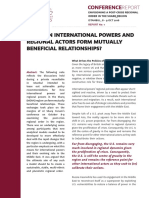 How Can International Powers and Regional Actors Form Mutually Beneficial Relationships?