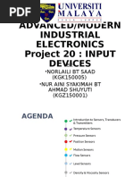 Advanced/Modern Industrial Electronics Project 20: INPUT Devices