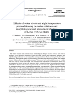 Effects of Water Stress and Night Temperature Preconditioning On Water Relations and Morphological and Anatomical Changes of Lotus Creticus Plants