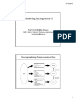 Marketing Management-II: Conceptualizing Communication Plan