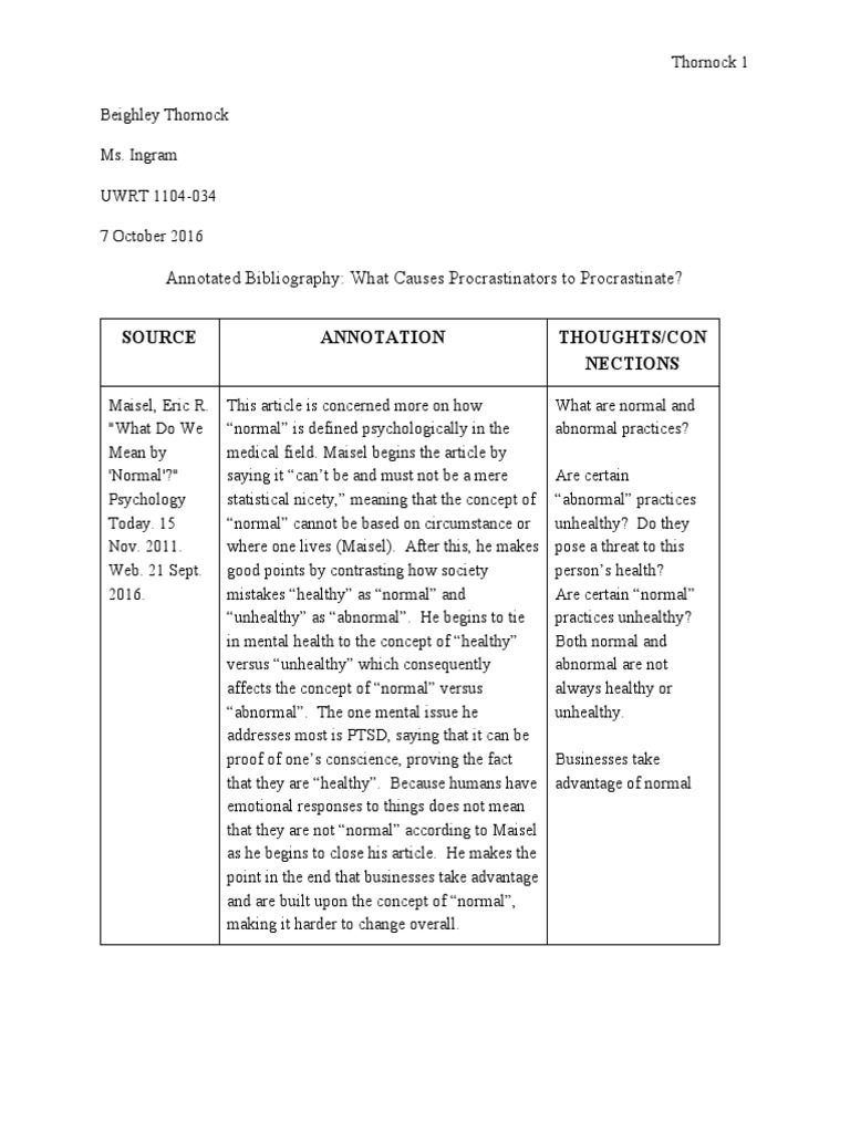 Good topics for annotated bibliography image