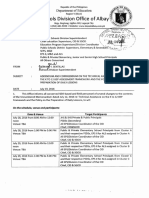 Addendum and Corrigendum On The Technical Assistance On The K To 12 Bep Assessment Framework and The Policy On Preparation On Daily Lessons