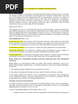 Ias 21 The Effects Of Changes In Foreign Exchange Rates - 
