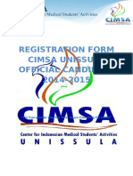 Registration Form Cimsa Unissula Official Candidate 2014-2015