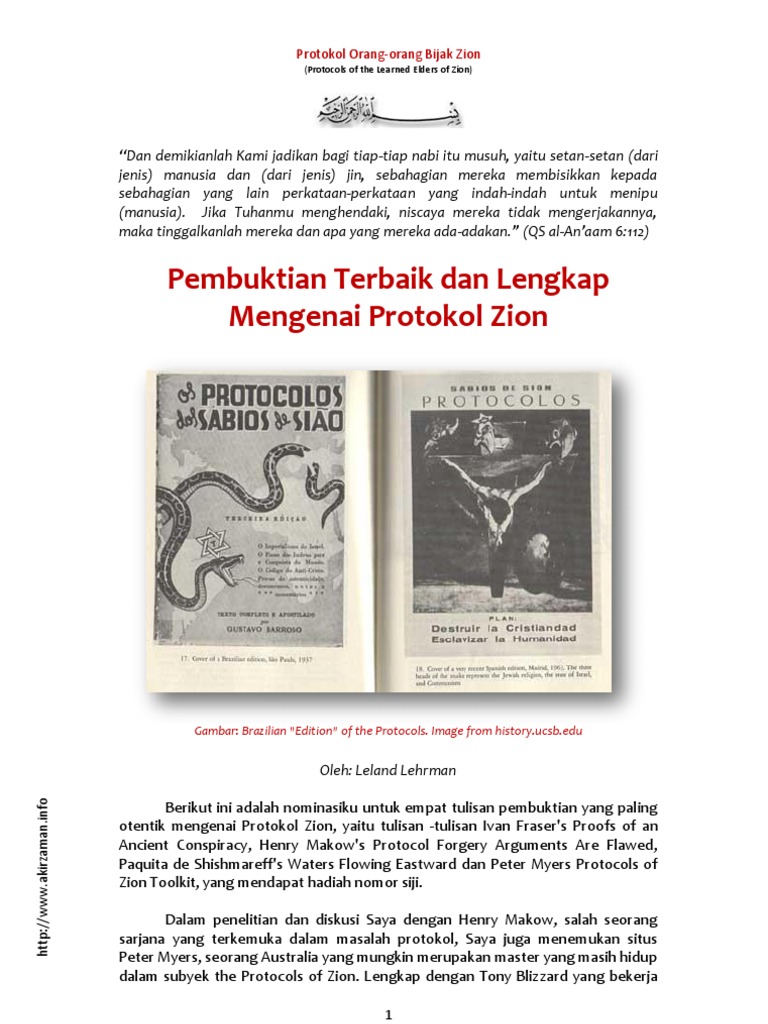Protokol Orang Orang Bijak Zion