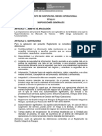 Reglamento de Gestión Del Riesgo Operacional SMV