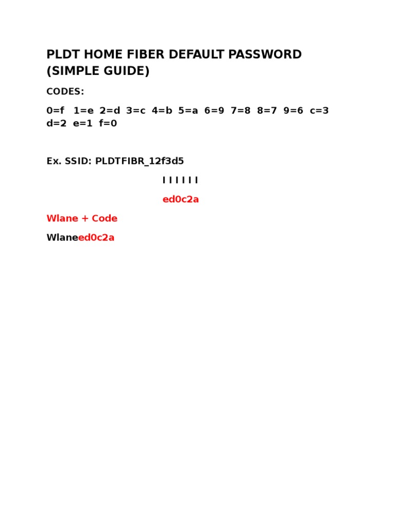 Pldt Home Fiber Default Password