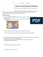 Webquest On Earthquakes and Volcanoes 1