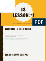 JS Lesson#1: Java Script Fundamentals