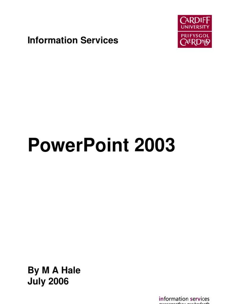 PowerPoint 2003 User Guide | PDF | Microsoft Power Point | Icon (Computing)