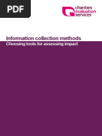 Information Collection Methods: Choosing Tools For Assessing Impact (Cupitt and Ellis 2013)