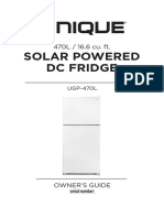 Solar Powered DC Fridge Owners Manual