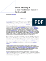 La Desintegración Familiar y Su Consecuencia en El Rendimiento Escolar de Los Estudiantes