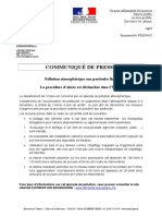 Communiqué de presse pollution aux particules 