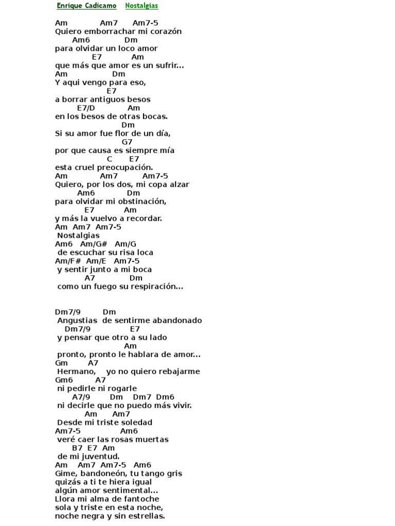 Letras de Tangos Clásicos | PDF | Tango | Estilos de música uruguayos