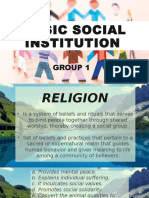 Basic Social Institution: Group 1