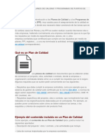 Cómo Elaborar Planes de Calidad y Programas de Puntos de Inspección