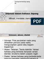 Intonasi Dalam Bahasa Jepang Menaik, Mendatar, Menurun