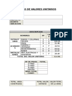 Cuadro de Valores Unitarios 2016