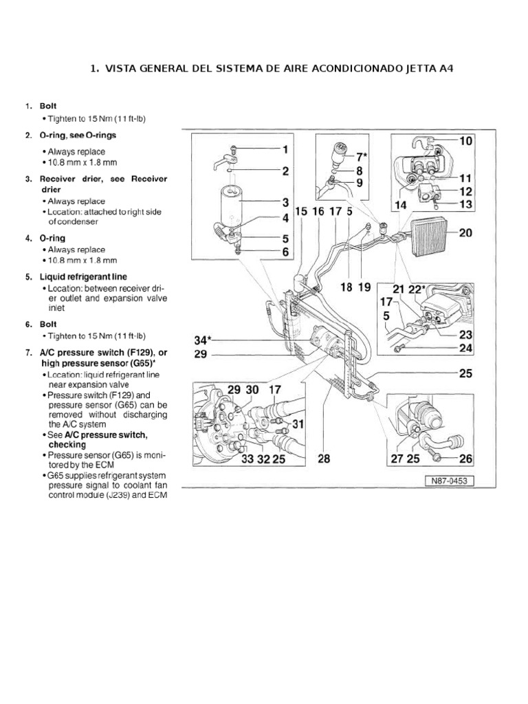 Sistema De Aire Acondicionado Jetta A4