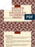 Aspectos Eticos y Sociales en La Empresa Digital