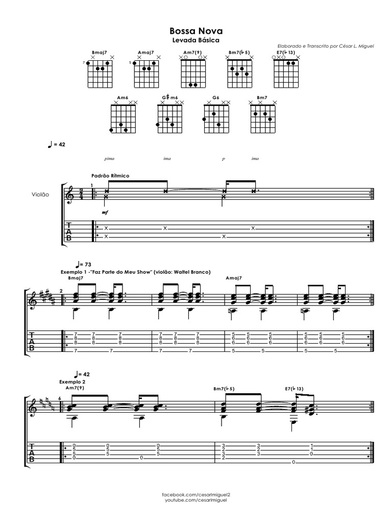 Bossa Nova - Ritmo Básico | PDF