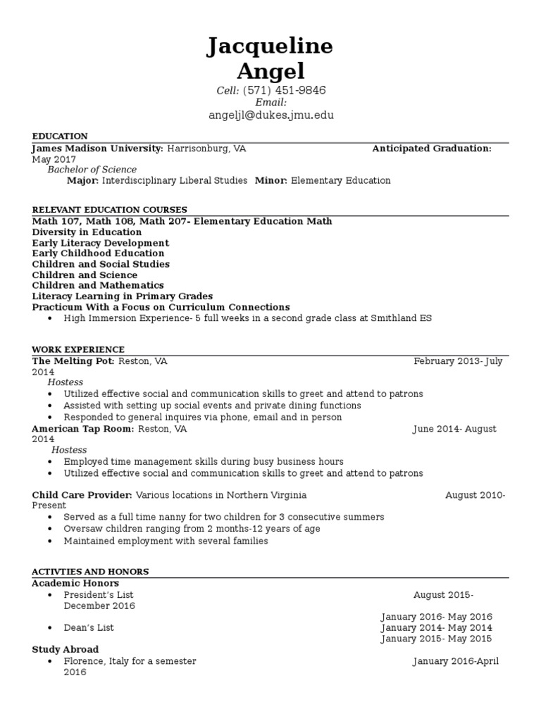 Updated Resume Without Addresses | PDF | Primary Education | Quality Of ...
