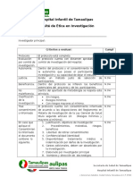 Rubrica Evaluacion Comite Etica en Investigacion