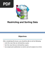 Restricting and Sorting Data