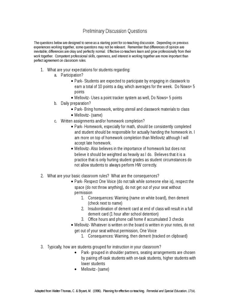 Final - Preliminary Discussion Question | PDF | Special Education ...