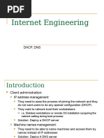 Internet Engineering: DHCP, Dns