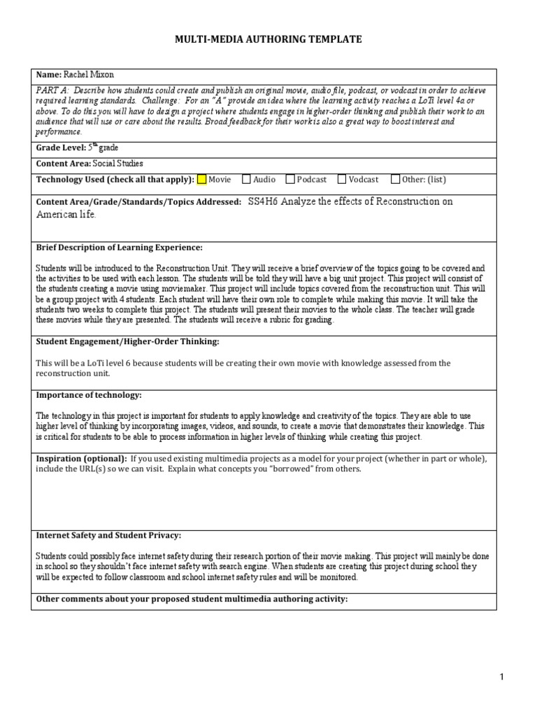 6 Multimedia Lesson Idea 2016 | PDF | Podcast | Multimedia
